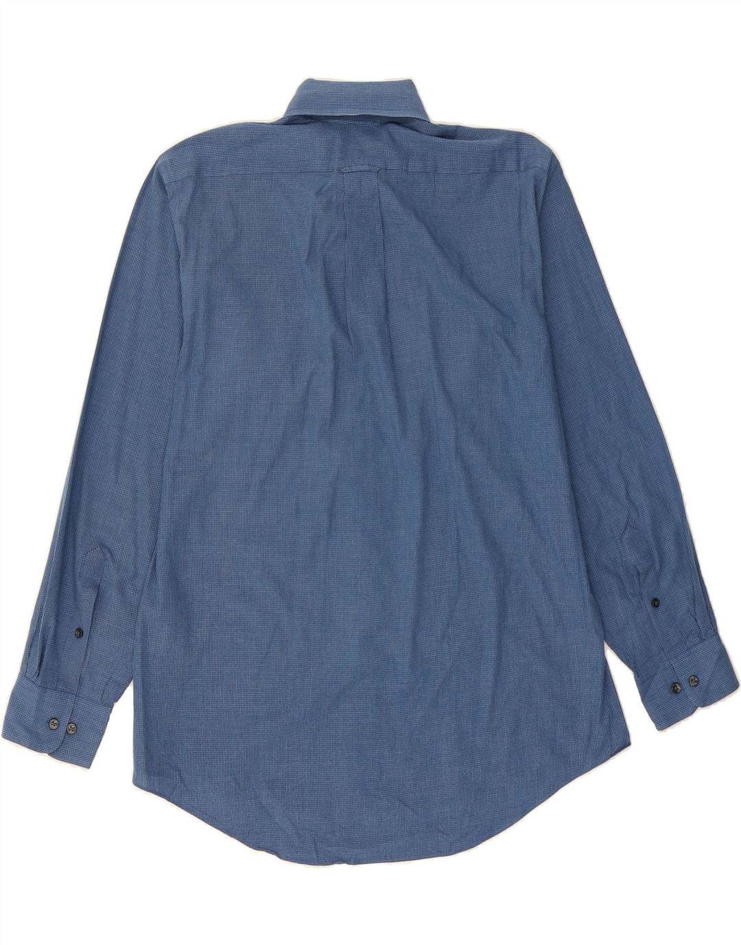 IZOD Mens Shirt Size 16 Large  Blue Gingham Cotton Vintage Izod and Second-Hand Izod from Messina Hembry 