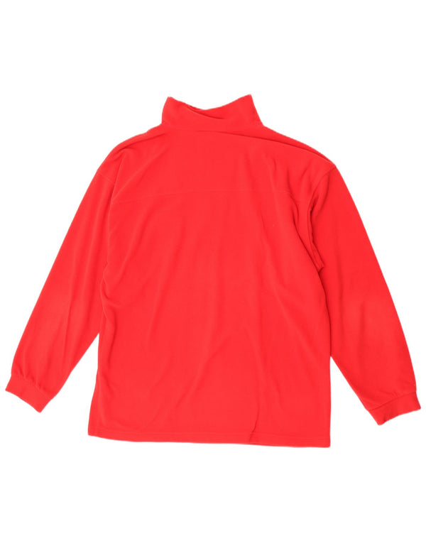 Maglione in pile da uomo Schoffel con zip e collo rosso medio