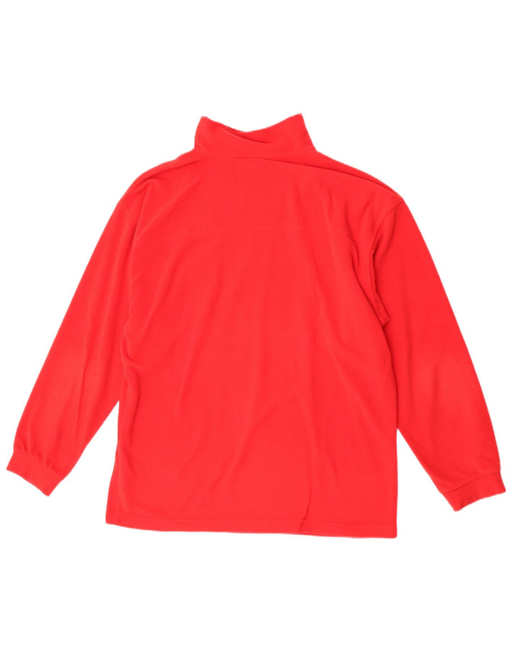 Maglione in pile da uomo Schoffel con zip e collo rosso medio