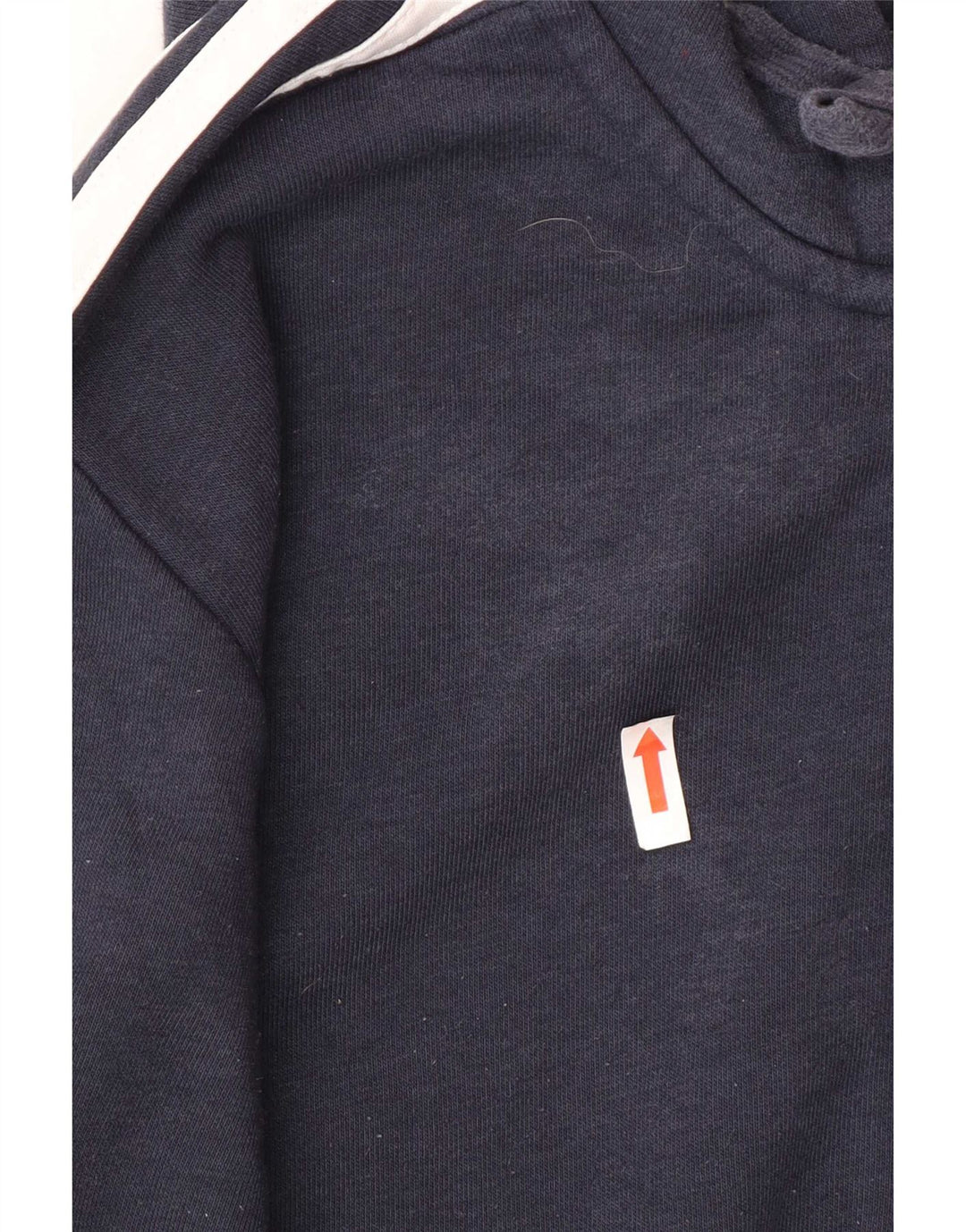 Maglione con cappuccio e zip da uomo Adidas in cotone blu navy medio