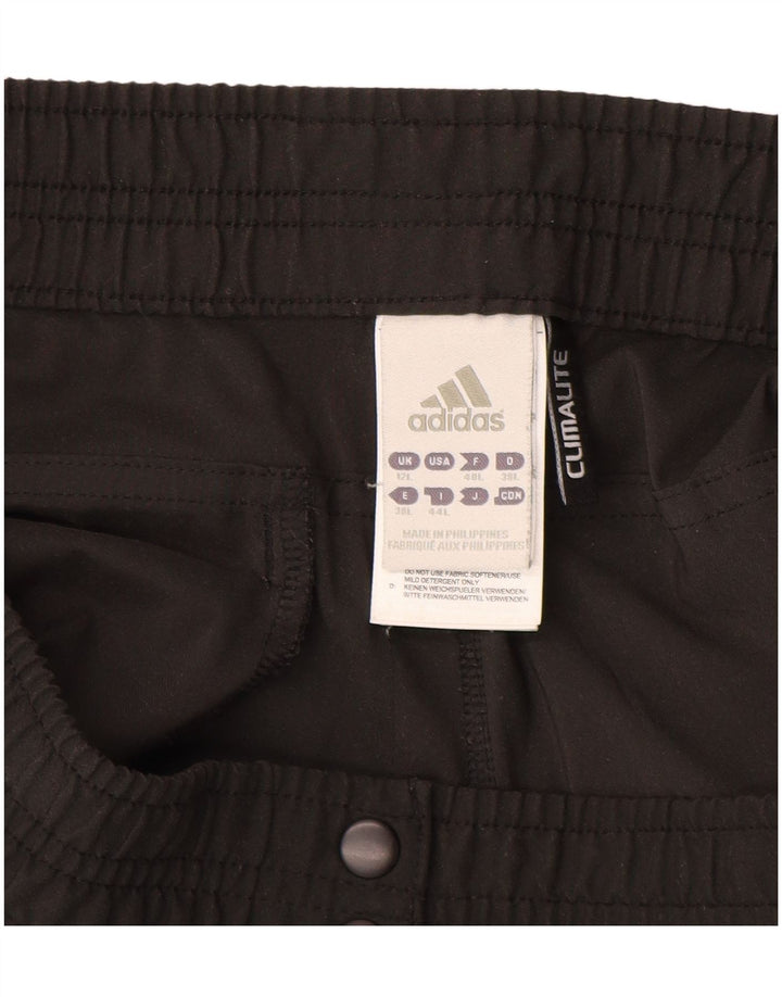 Pantaloni da tuta Adidas Climalite da donna UK 12 Medium Nero Poliestere