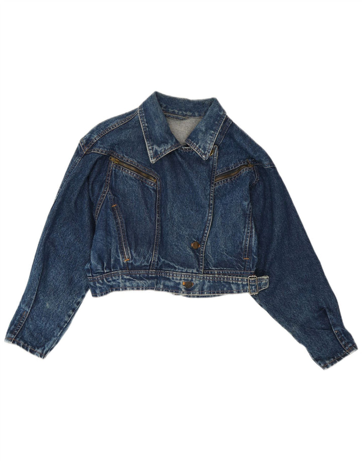 Giacca in denim corta da donna Rifle UK 14 cotone blu medio