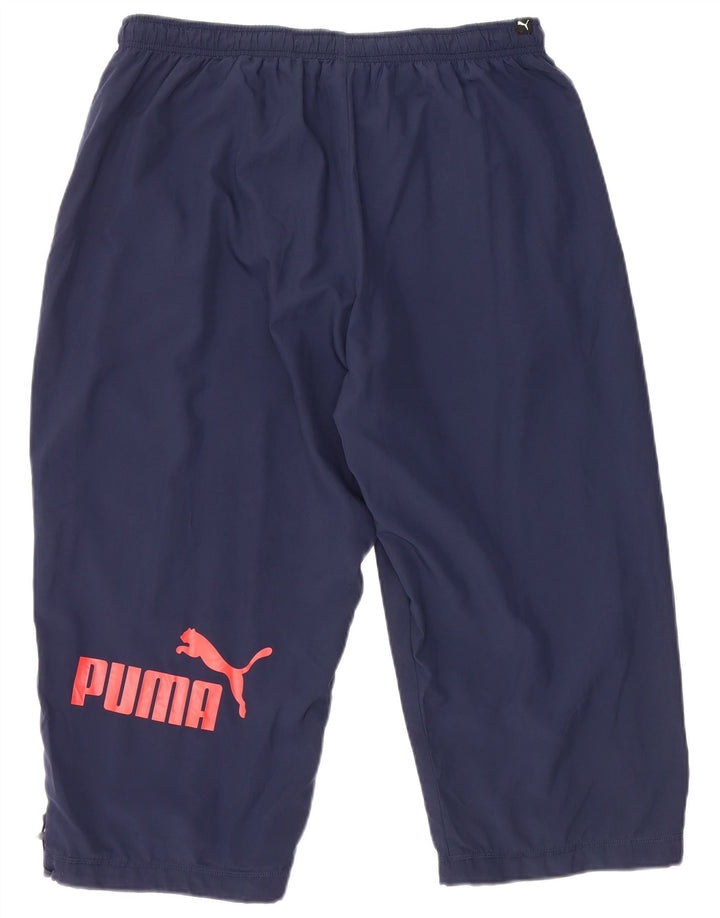 Pantaloncini sportivi Bermuda grafici da uomo PUMA XL poliestere blu navy