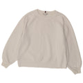 TOMMY HILFIGER Felpa oversize da donna Maglione UK 16 Grande cotone bianco