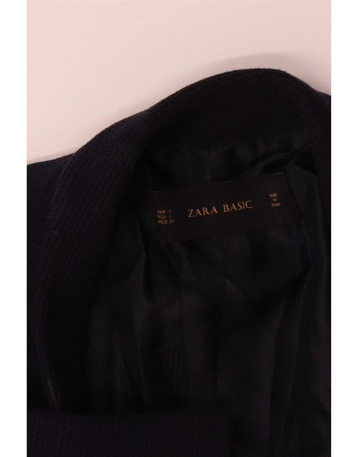 Giacca blazer aperta oversize da donna con maniche a 3/4 Zara UK 10 piccola blu navy