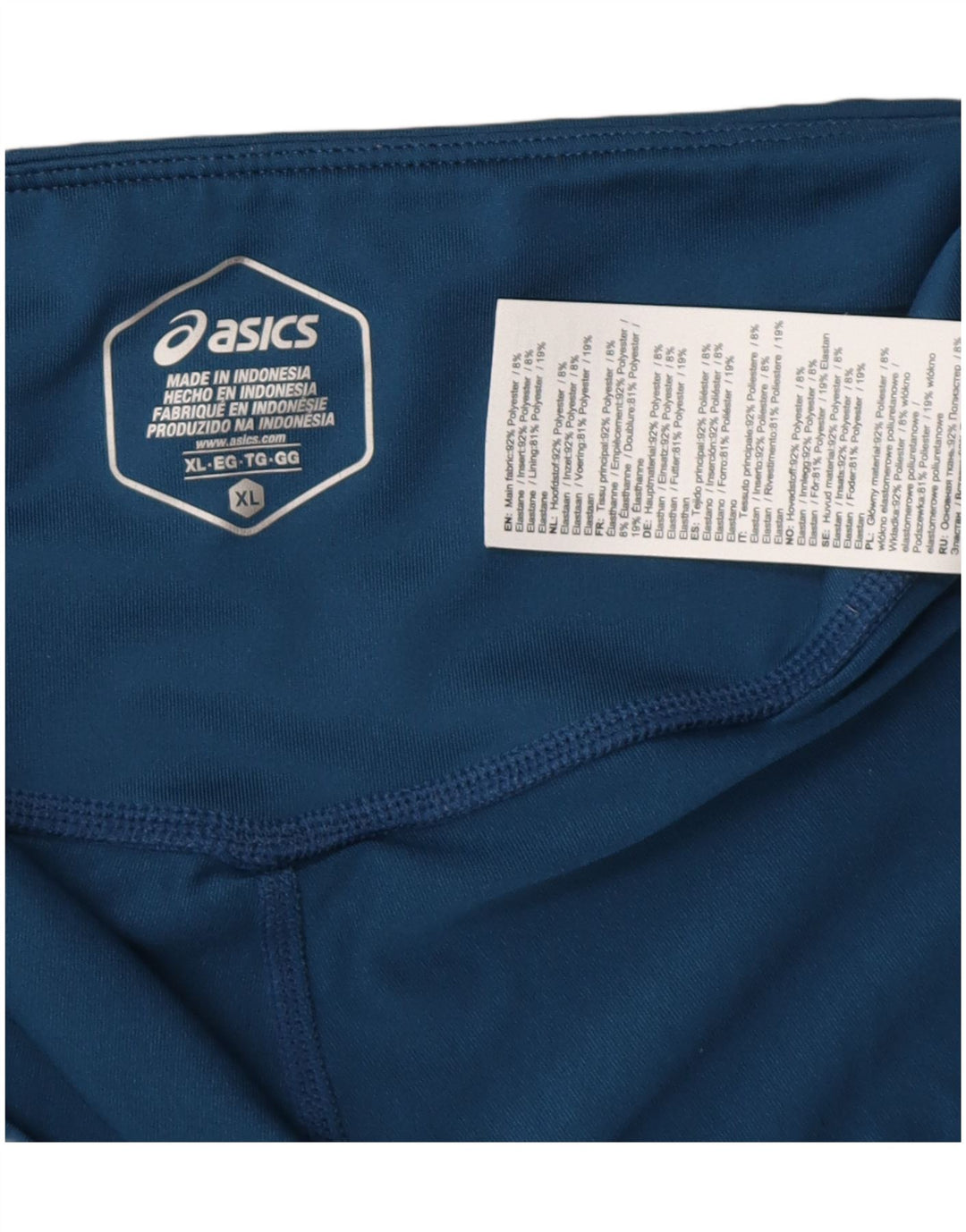 Leggings corti da donna Asics UK 18 XL poliestere blu