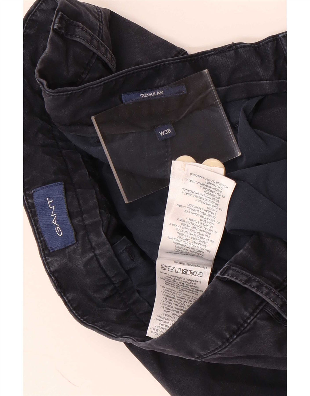 Pantaloncini chino da uomo Gant W36 grandi in cotone blu navy