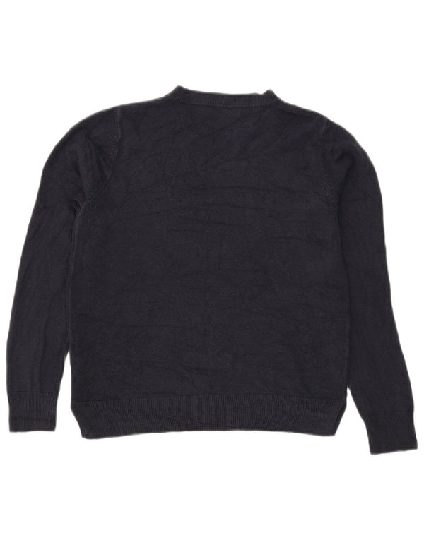Maglione maglione girocollo da donna Marks & Spencer UK 12 medio blu navy