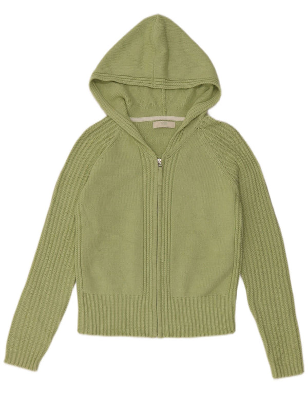 Maglione cardigan con cappuccio corto da donna Marks & Spencer UK 12 Verde medio