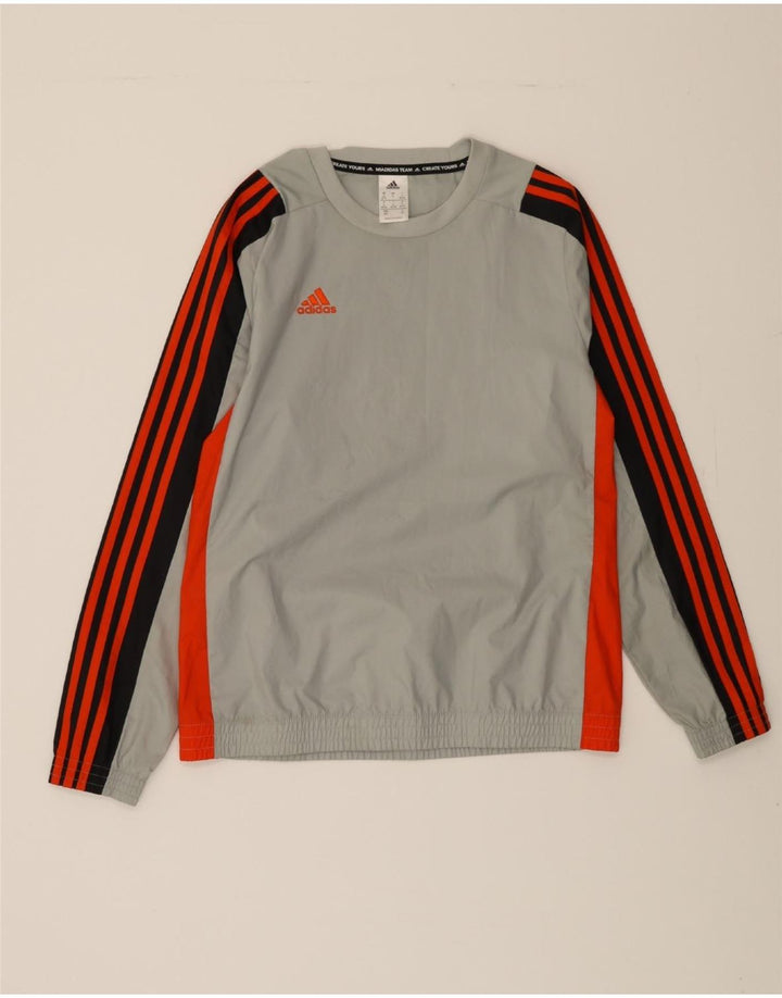 ADIDAS Womens Pullover Tracksuit Top UK 8/10 Small Grey Colourblock Vintage Adidas and Second-Hand Adidas from Messina Hembry 