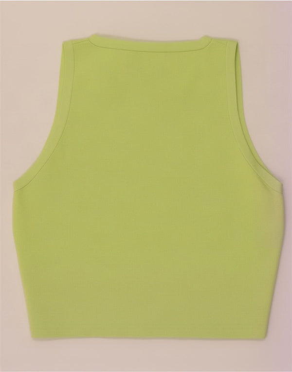 Canotta corta da donna Zara UK 14 grande viscosa verde
