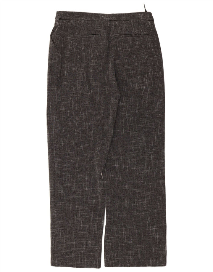 Pantaloni chino da donna Marks & Spencer UK 10 piccoli W30 L29 quadri grigi