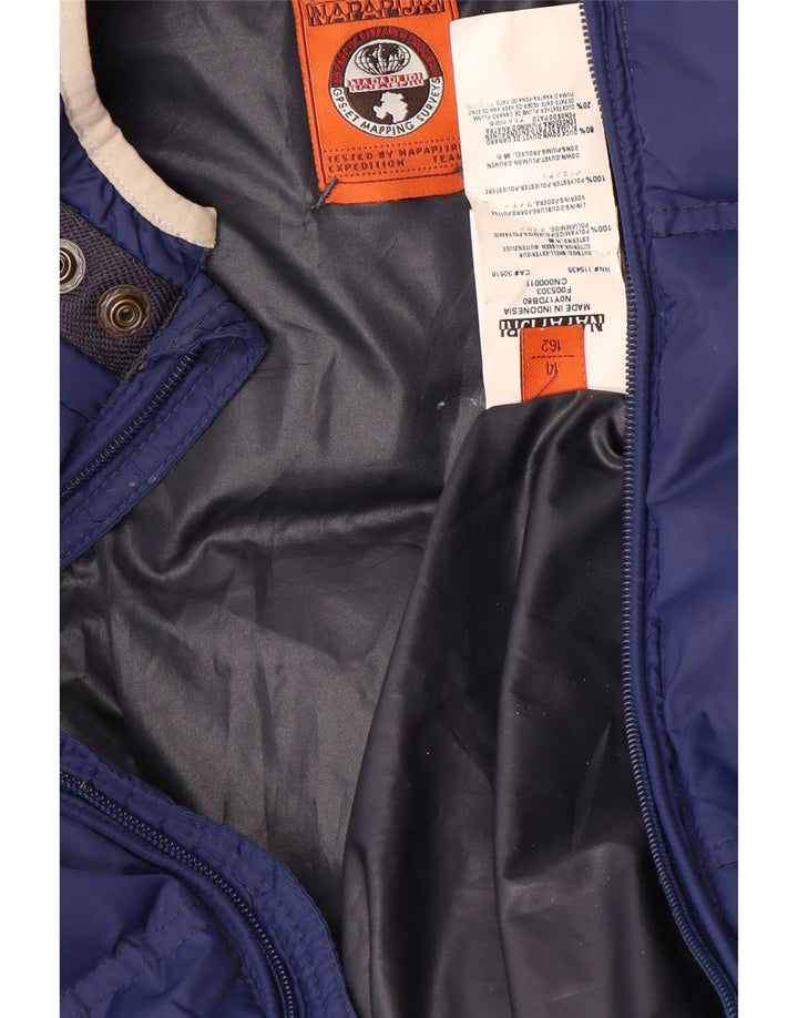 Giacca imbottita con cappuccio NAPAPIJRI per ragazzi 13-14 anni blu navy in poliammide