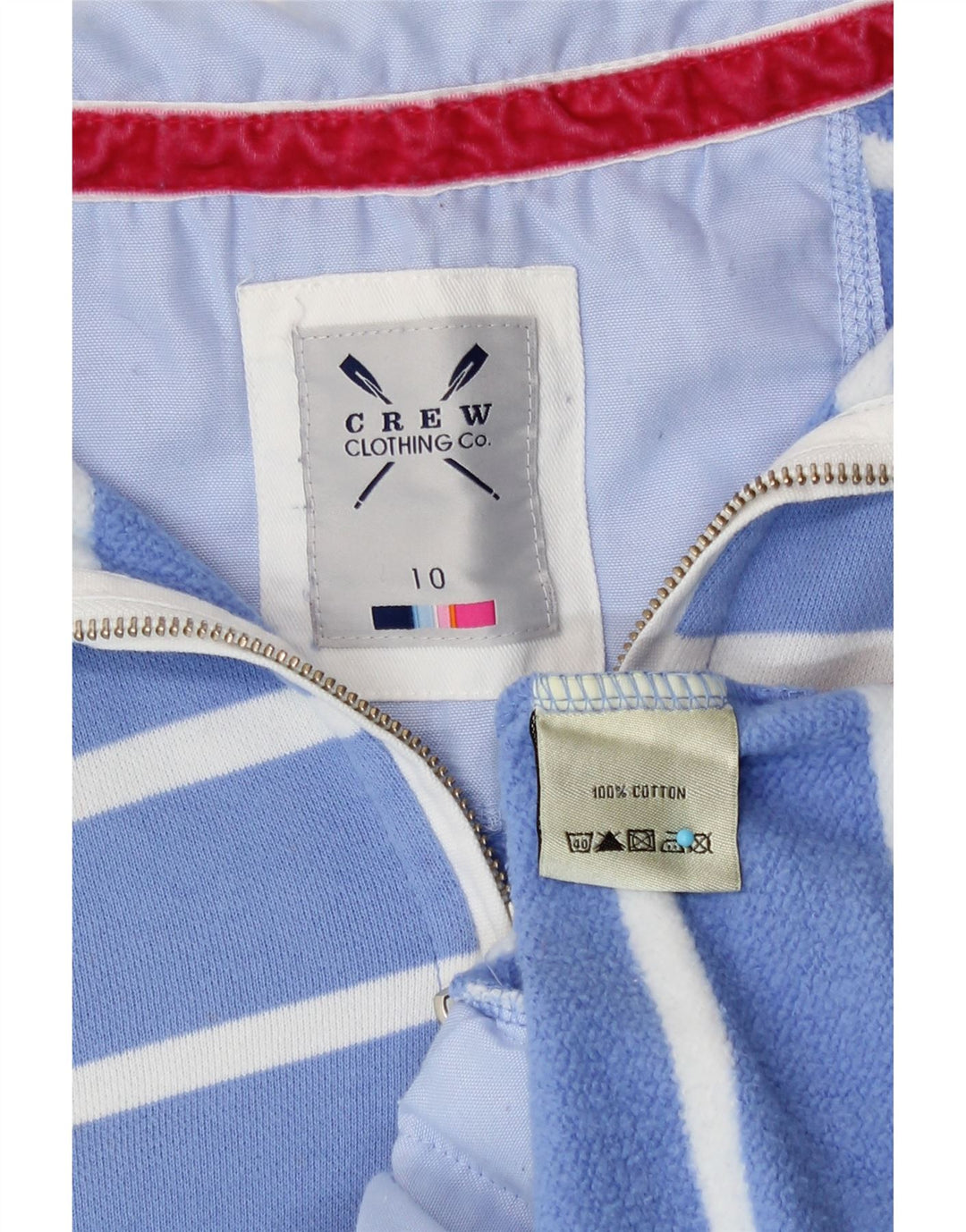Crew Clothing Felpa oversize da donna Maglione UK 10 Small Blue Striped