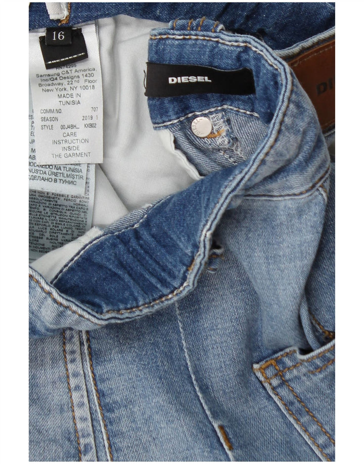 DIESEL Shorts in Denim Bambina 15-16 Anni W28 Blu Cotone