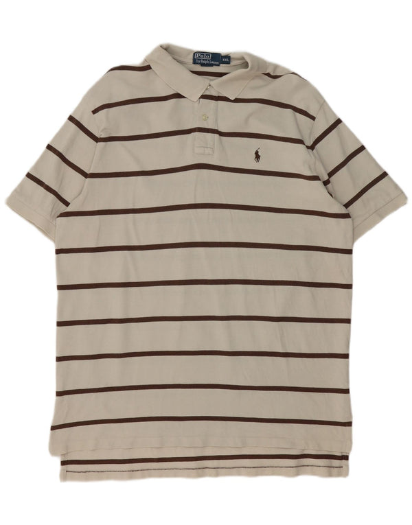 Polo Ralph Lauren Camicia da uomo 2XL Cotone a righe beige