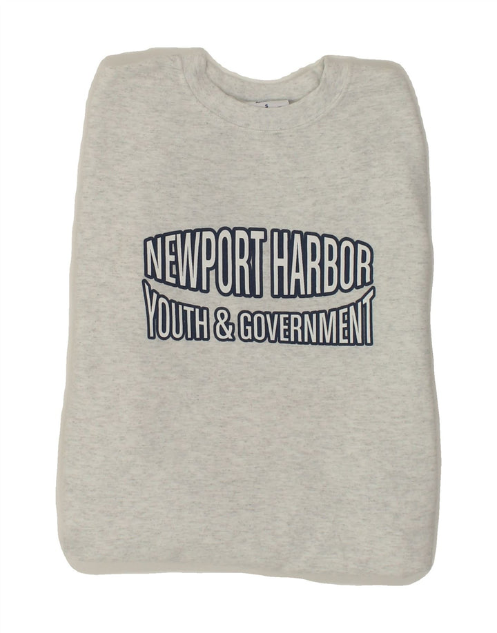 CHAMPION Mens Graphic Sweatshirt Jumper Small Grey Vintage Champion and Second-Hand Champion from Messina Hembry 