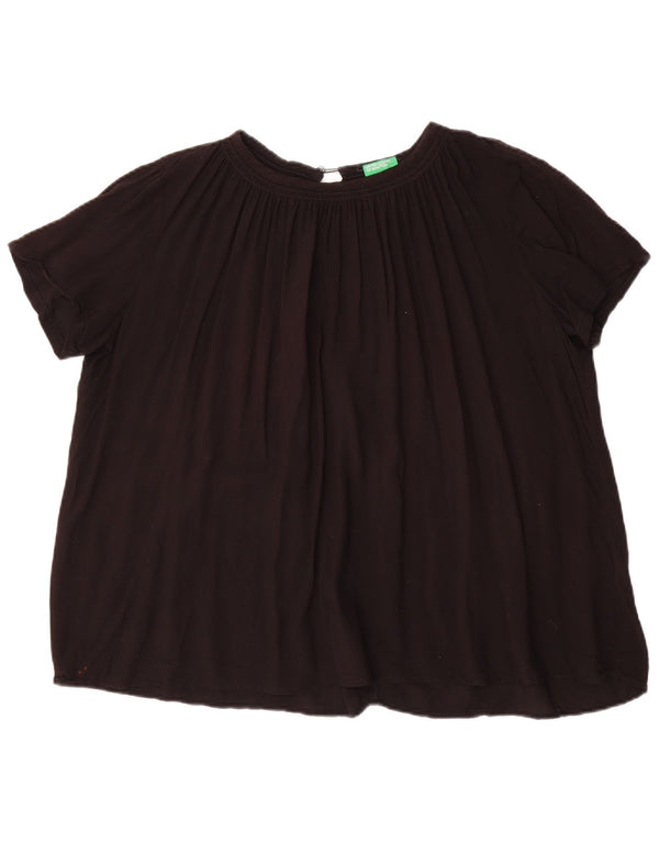 Camicetta oversize da donna Benetton Top UK 16 Large in viscosa nera