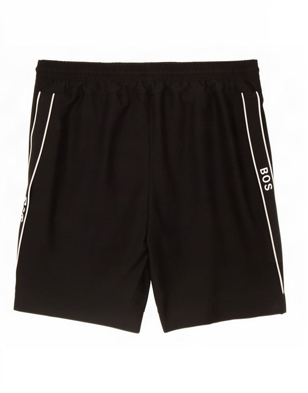 Pantaloncini da bagno grafici da uomo Hugo Boss 3XL poliestere nero