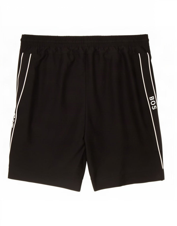 Pantaloncini da bagno grafici da uomo Hugo Boss 3XL poliestere nero
