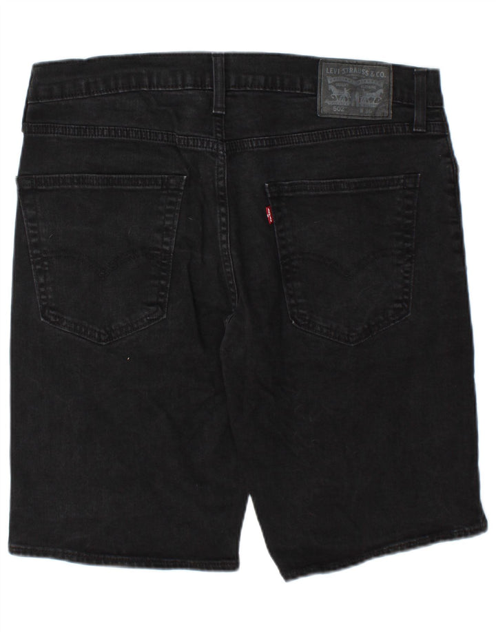 Pantaloncini di jeans Levi's 502 da uomo W36 grandi in cotone nero
