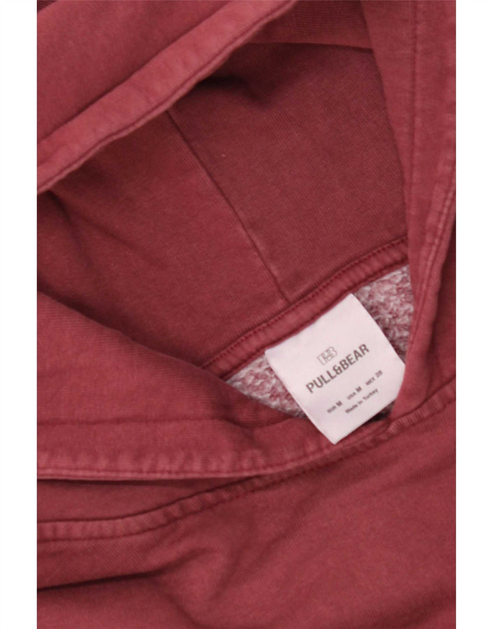 Maglione con cappuccio oversize grafico da donna Pull & Bear UK 14 Borgogna medio