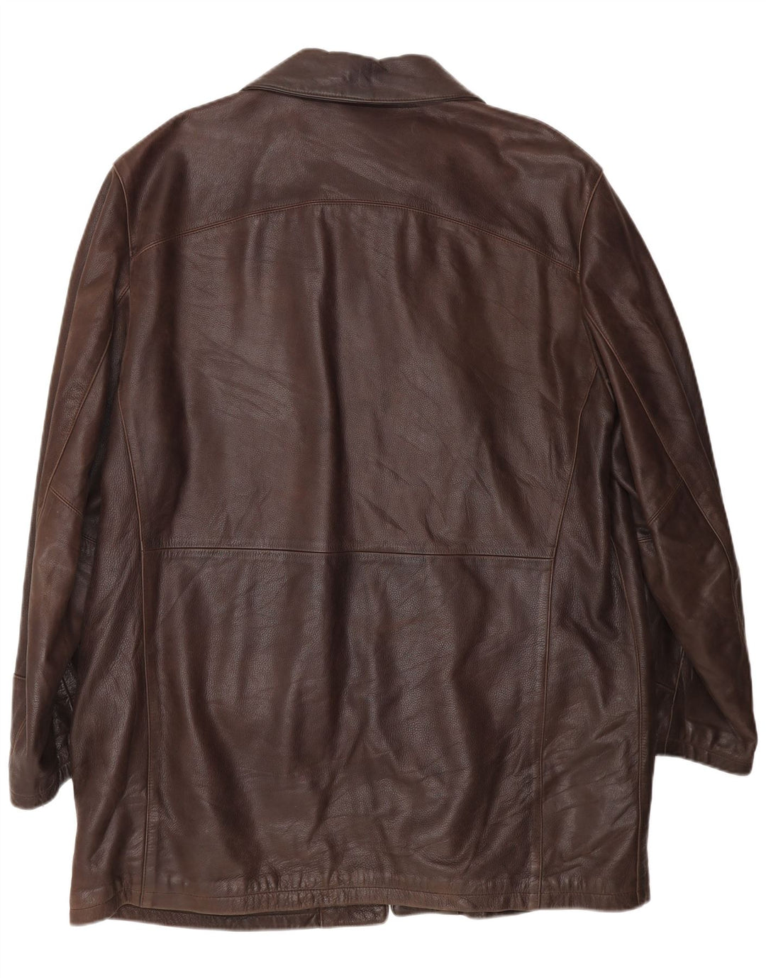 Cappotto in pelle da uomo Stewart UK 44 2XL Pelle marrone