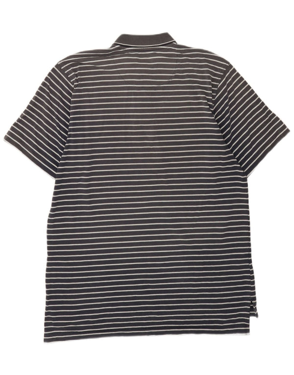 Polo Nike da uomo Dri Fit UK 42/44 grande cotone a righe blu navy