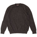 Maglione maglione girocollo da uomo Marks & Spencer in cotone screziato grigio medio