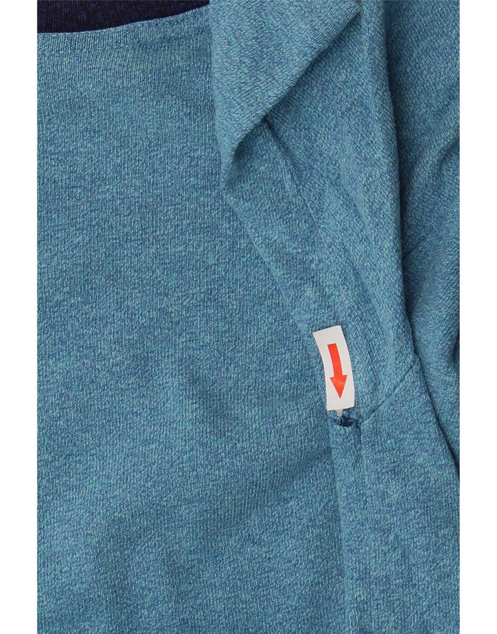 T-shirt da uomo Asics Top in cotone screziato blu medio