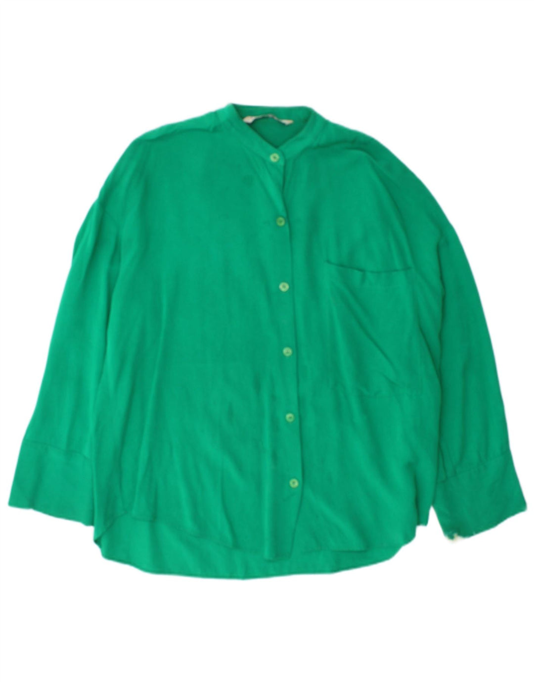 Camicetta oversize da donna Zara UK 10 piccola viscosa verde