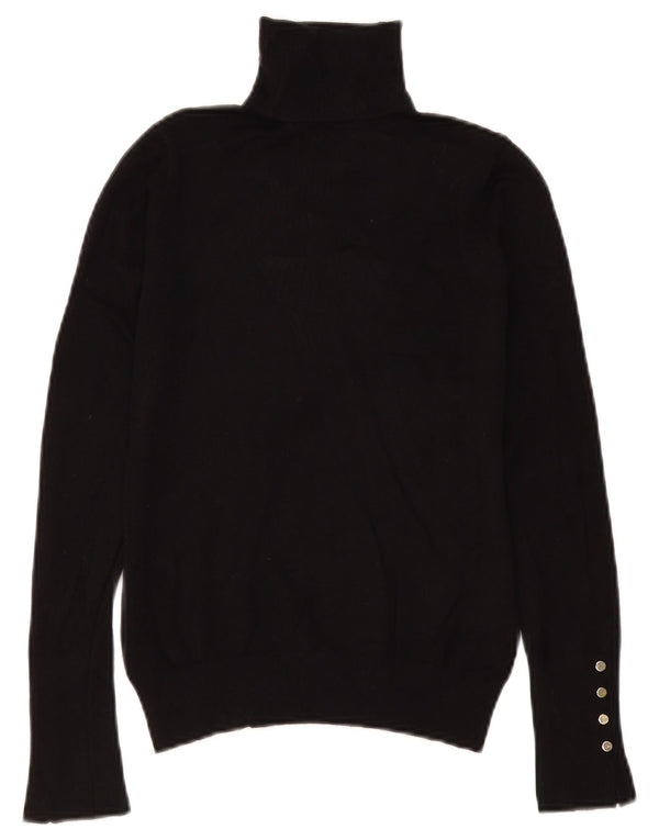 Maglione maglione collo alto da donna Zara UK 10 piccolo nero