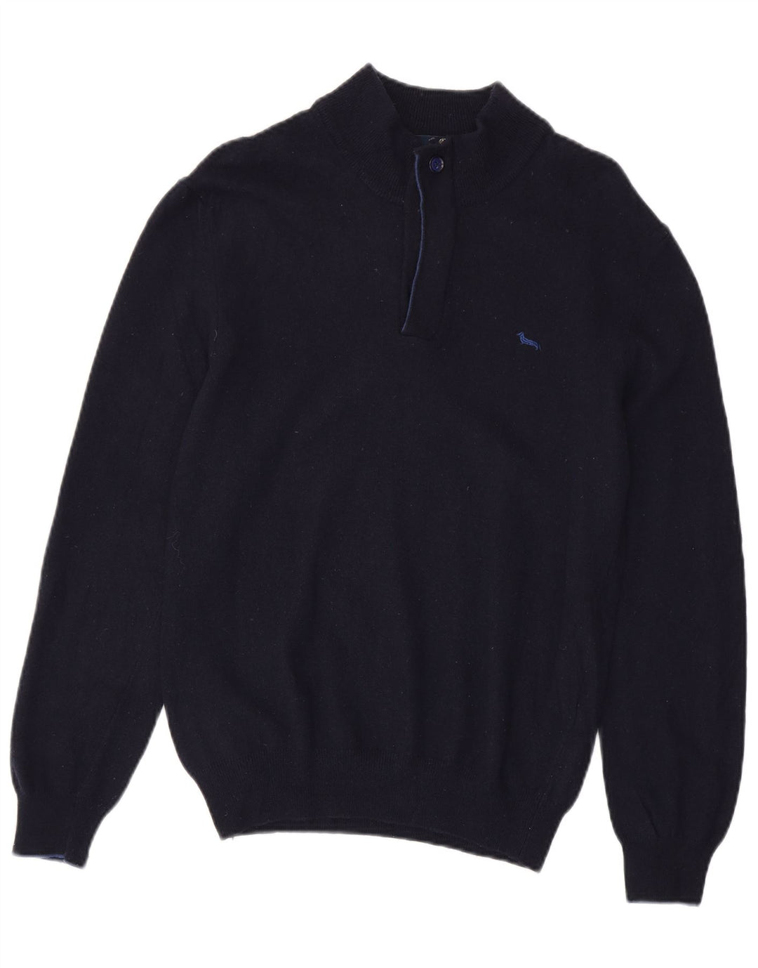 Maglione da donna Harmont & Blaine con collo con zip UK 12 Lana medio blu navy