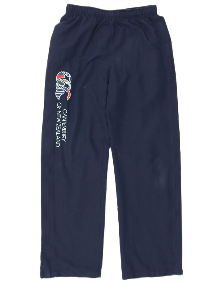 Pantaloni da tuta con grafica da uomo Canterbury, poliestere medio blu navy