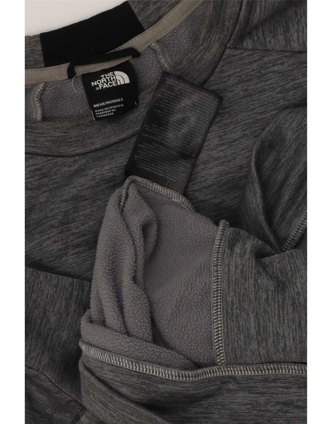Felpa da uomo The North Face Maglione grande poliestere color block grigio