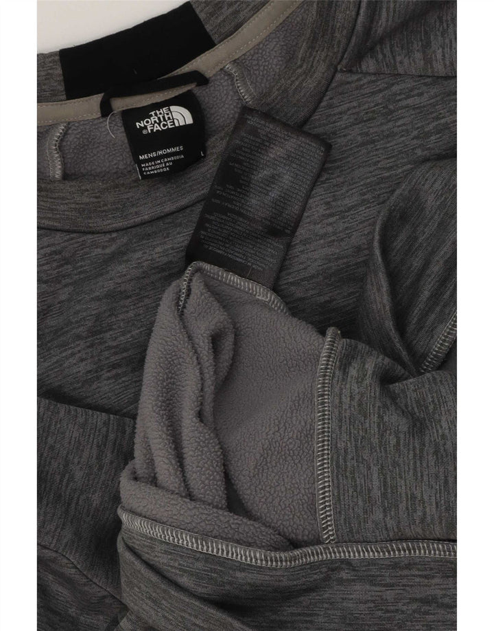 Felpa da uomo The North Face Maglione grande poliestere color block grigio