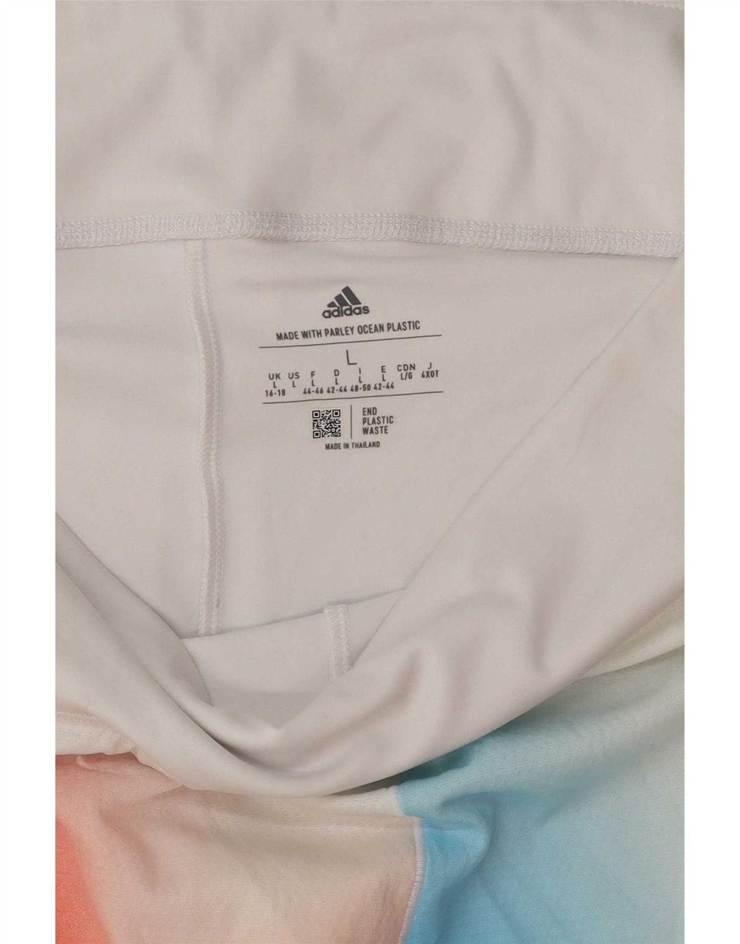 Adidas Aeroready Skort da donna UK 16/18 Large Bianco Colourblock Poliestere