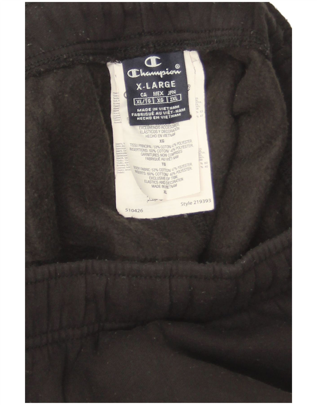 Pantaloni da tuta da uomo Champion XL in cotone nero
