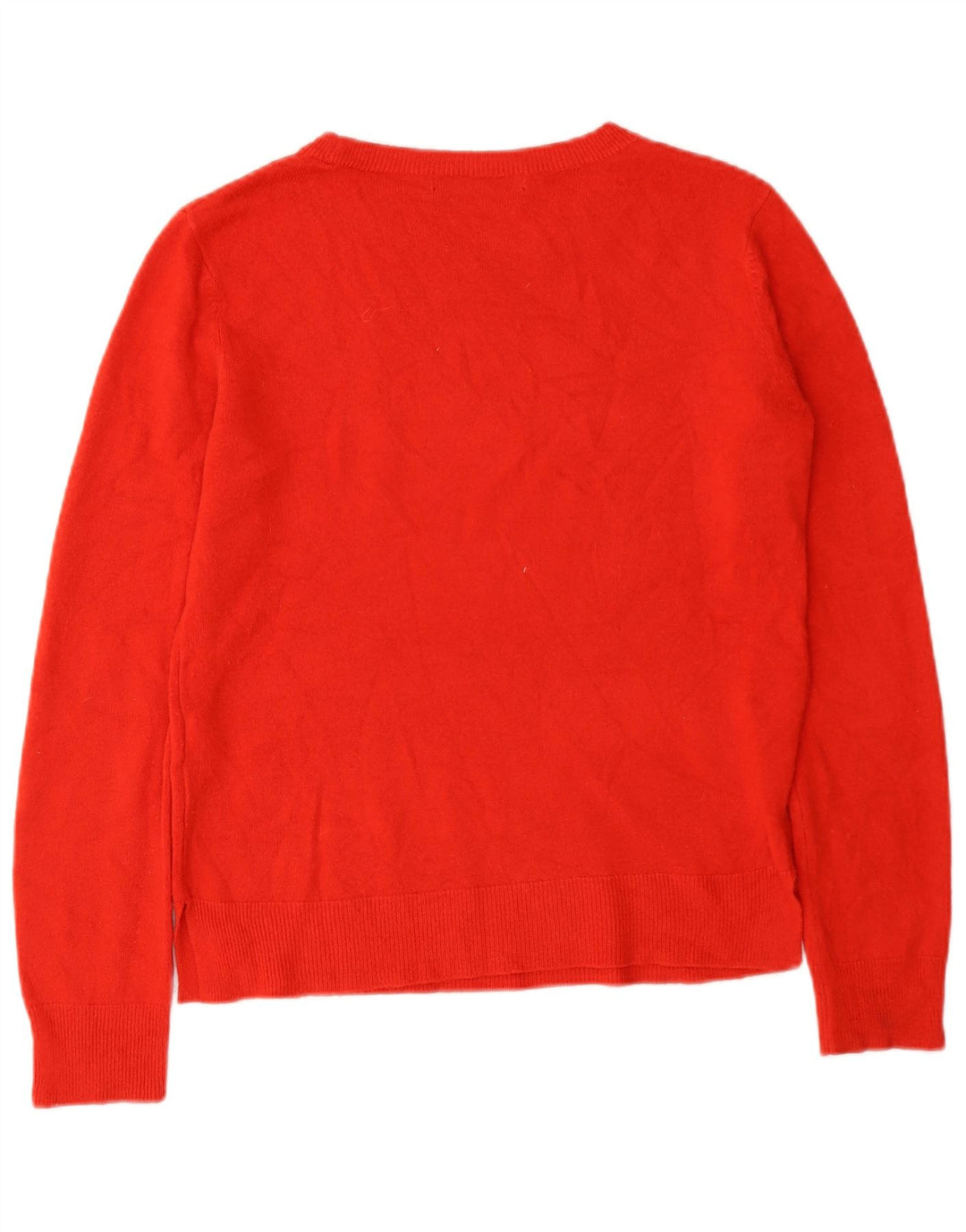 Maglione maglione girocollo da donna Marks & Spencer UK 10 piccolo acrilico rosso