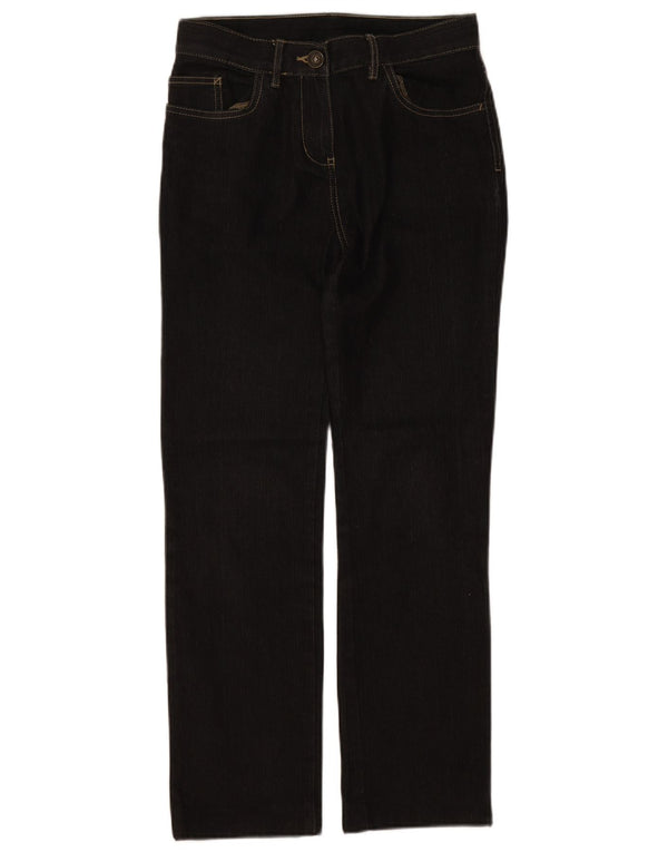 Jeans dritti da donna Marks & Spencer UK 8 piccoli W26 L27 cotone nero