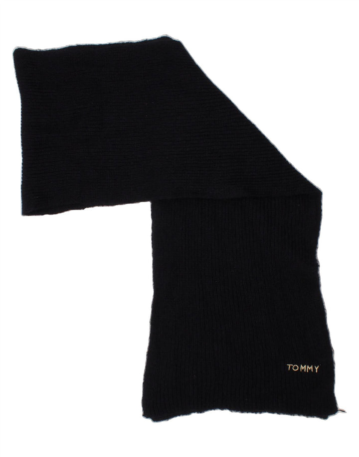 TOMMY HILFIGER Womens Rectangle Scarf One Size Navy Blue Polyamide Vintage Tommy Hilfiger and Second-Hand Tommy Hilfiger from Messina Hembry 