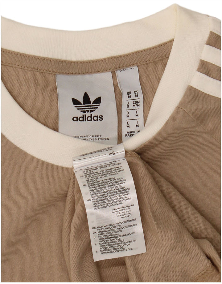 T-shirt da uomo Adidas Top in cotone beige medio