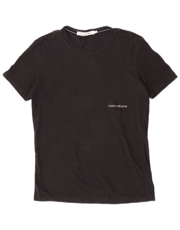 T-shirt da donna Calvin Klein Top UK 14 grande cotone nero