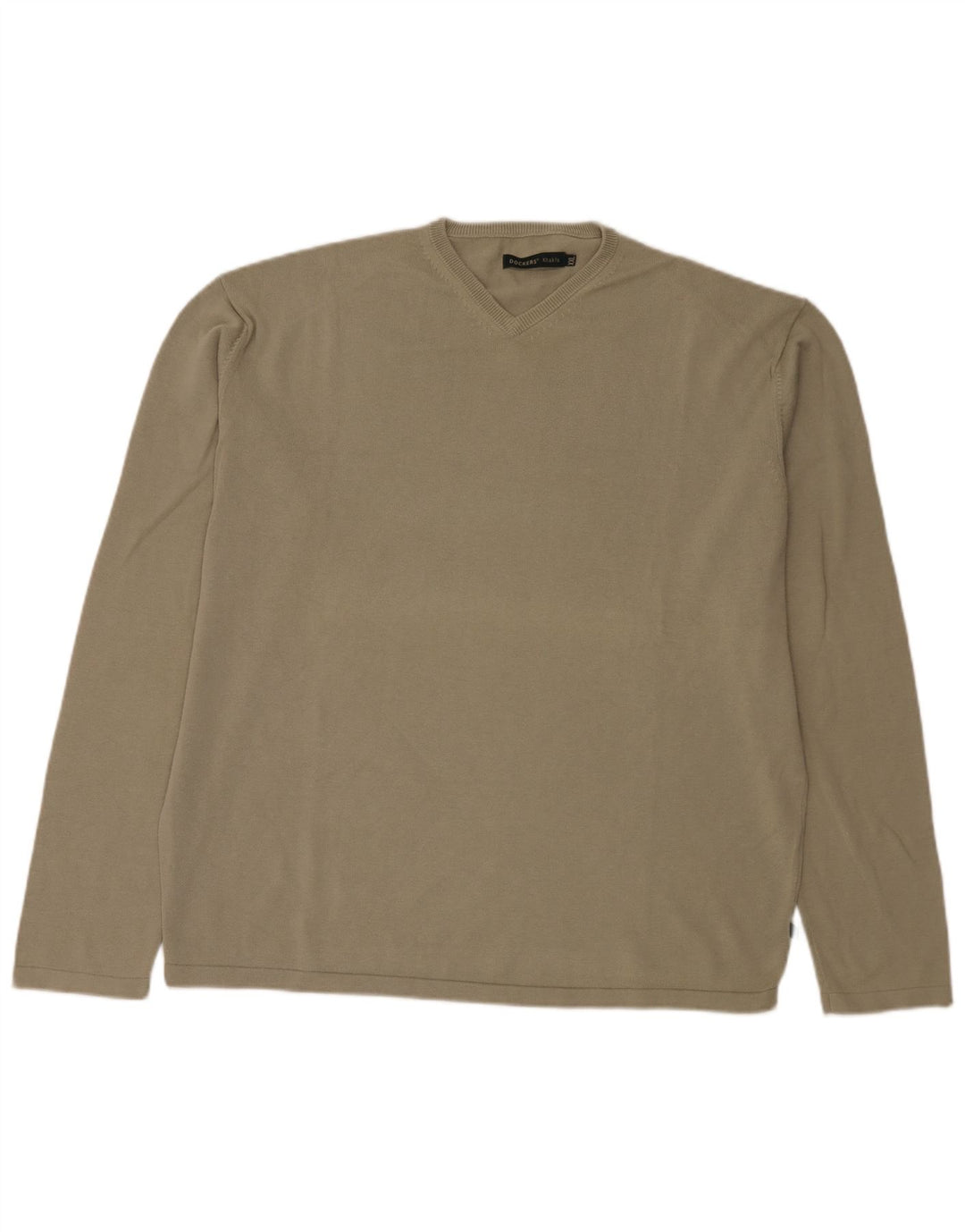 Dockers Maglione da uomo con scollo a V color kaki 2XL Cachi