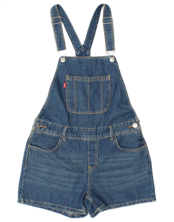 LEVI'S Girls Dungarees Denim Shorts 12-13 Years Large W28  Blue Cotton