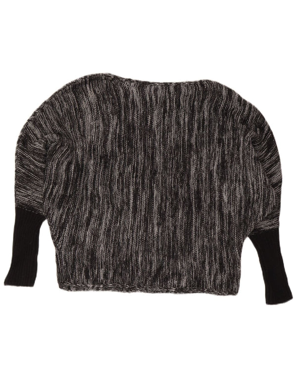 CALVIN KLEIN JEANS Maglione da donna con scollo a barca UK 6 XS Grigio chiazzato