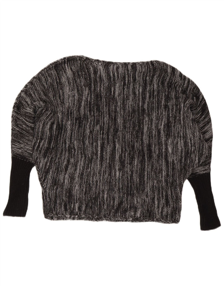 CALVIN KLEIN JEANS Maglione da donna con scollo a barca UK 6 XS Grigio chiazzato