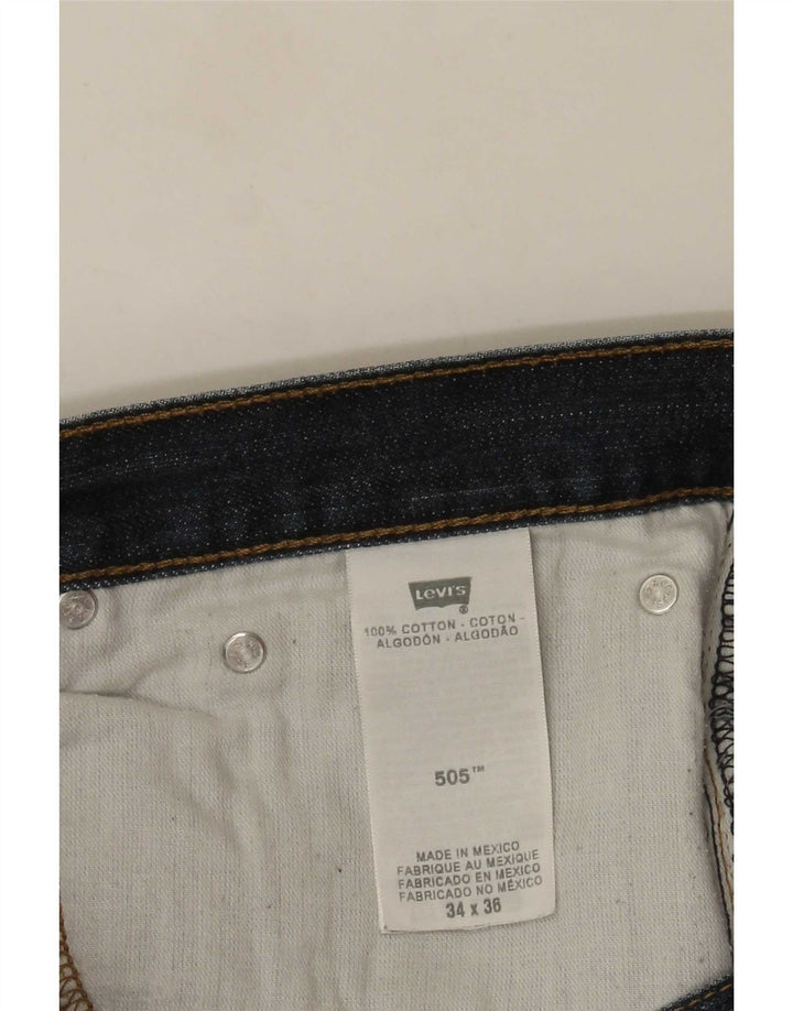 Levi's Uomo 505 Jeans dritti W34 L36 Cotone blu navy
