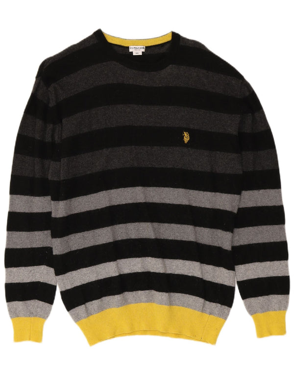 Polo Assn. Maglione maglione girocollo da uomo 2XL a righe multicolore