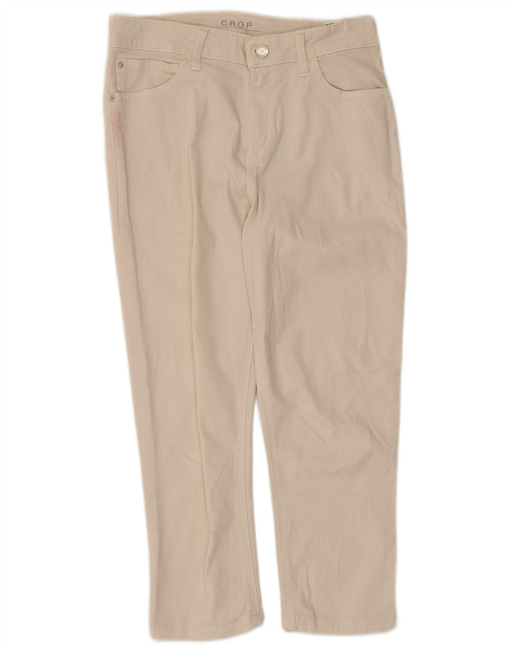Pantaloni Capri da donna Marks & Spencer UK 10 piccoli W28 L22 bianco sporco